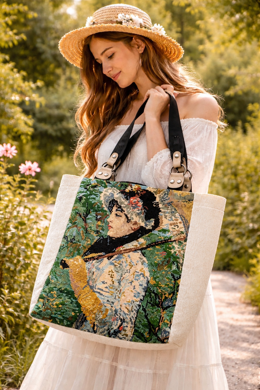 Sac cabas artisanal canevas – Grand tote bag vintage femme – Sac épaule plage bohème – Pièce unique recyclée